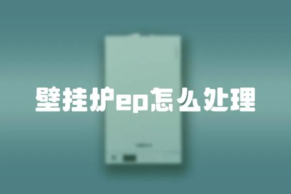 壁掛爐ep怎么處理