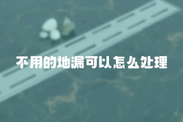 不用的地漏可以怎么處理