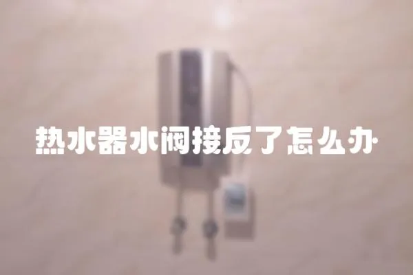 熱水器水閥接反了怎么辦
