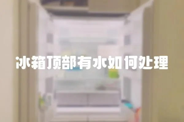 冰箱頂部有水如何處理