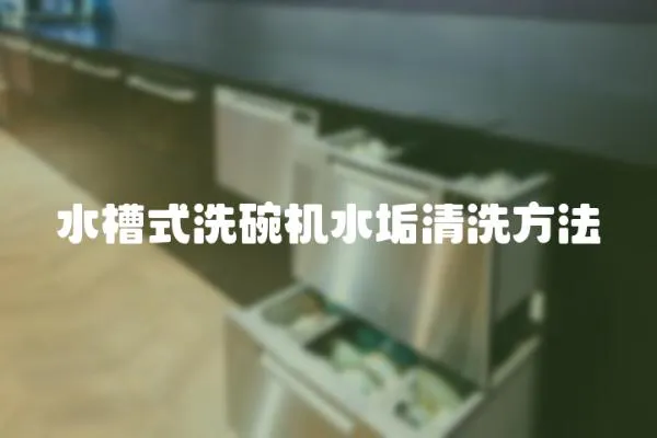 水槽式洗碗機水垢清洗方法