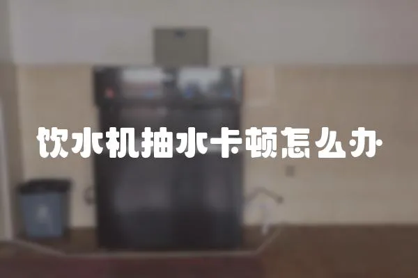 飲水機(jī)抽水卡頓怎么辦