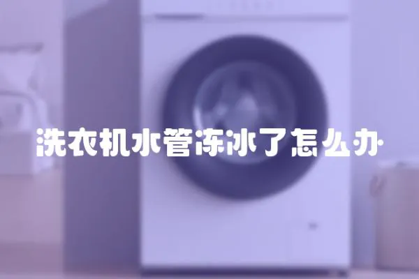 洗衣机水管冻冰了怎么办