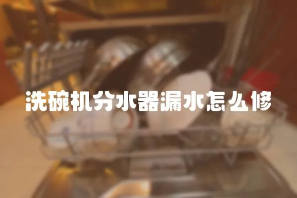 洗碗機分水器漏水怎么修