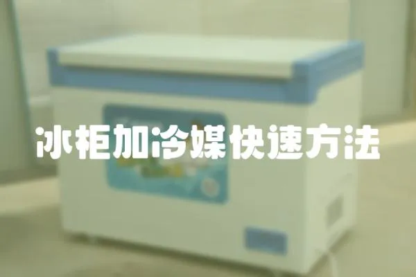 冰柜加冷媒快速方法