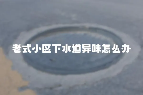 老式小區(qū)下水道異味怎么辦