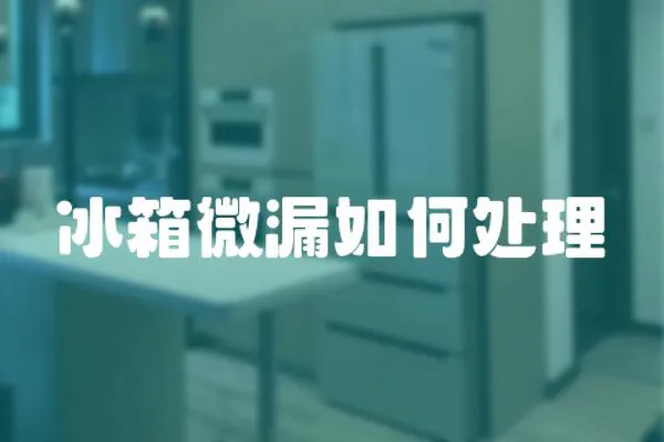 冰箱微漏如何處理