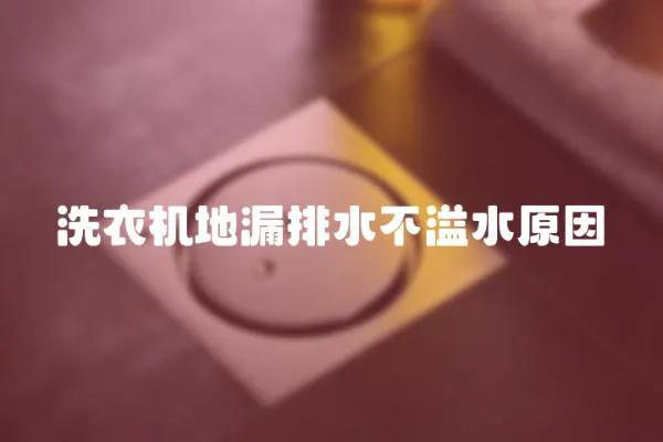洗衣機(jī)地漏排水不溢水原因