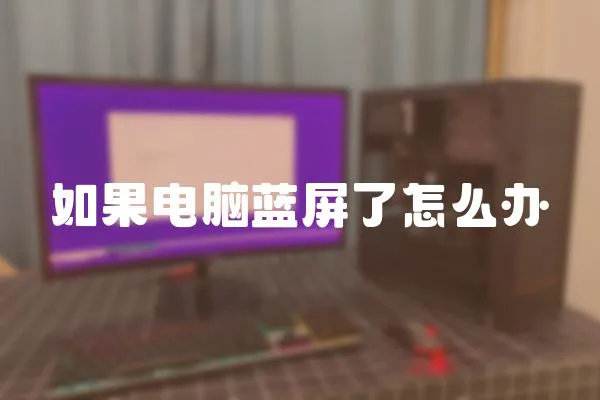 如果電腦藍屏了怎么辦