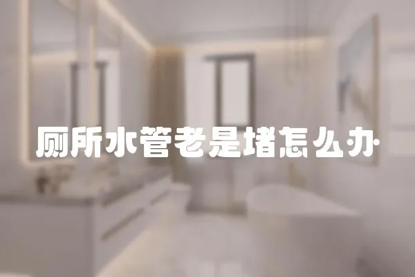 廁所水管老是堵怎么辦