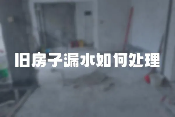 舊房子漏水如何處理