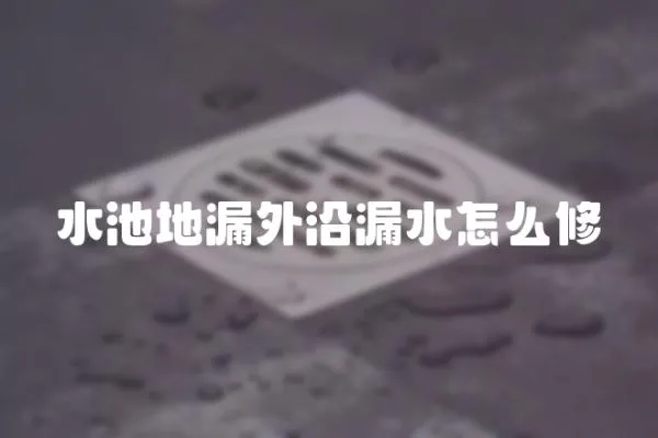 水池地漏外沿漏水怎么修