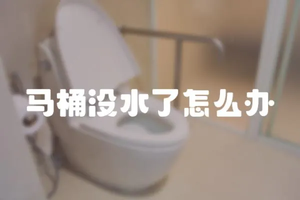 馬桶沒水了怎么辦