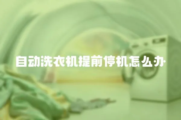 自動洗衣機提前停機怎么辦