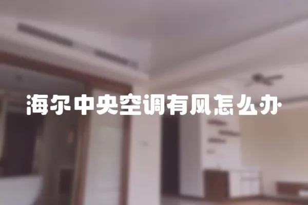 海爾中央空調有風怎么辦