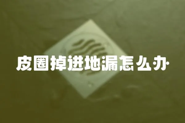 皮圈掉進地漏怎么辦