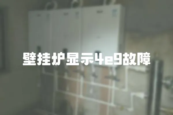 壁掛爐顯示4e9故障