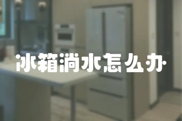 冰箱淌水怎么辦