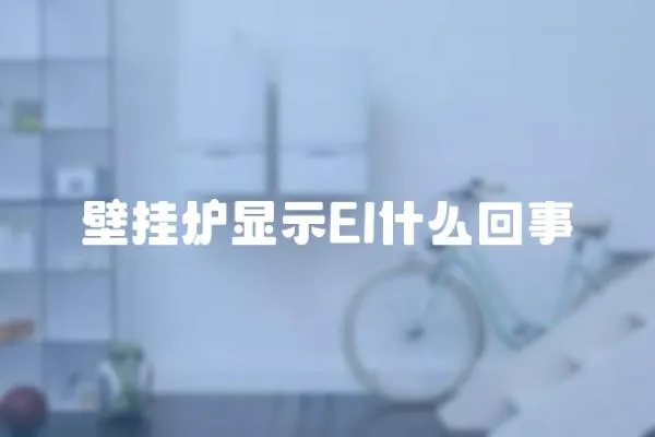 壁掛爐顯示EI什么回事