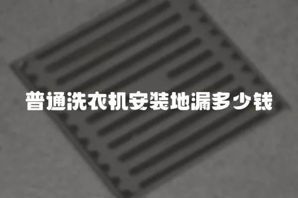 普通洗衣機(jī)安裝地漏多少錢