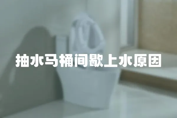 抽水馬桶間歇上水原因