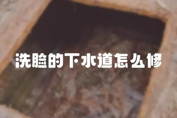 洗臉的下水道怎么修