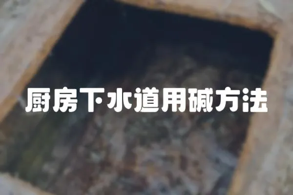 廚房下水道用堿方法