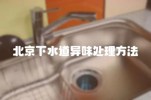 北京下水道異味處理方法