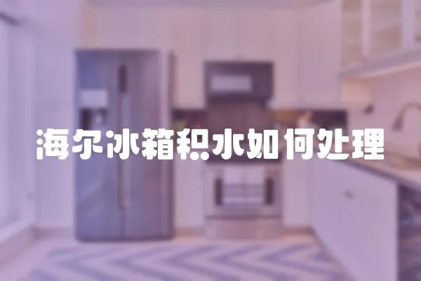 海爾冰箱積水如何處理