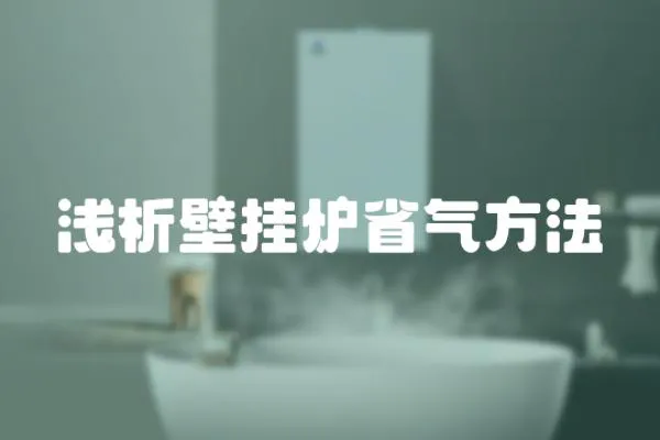 淺析壁掛爐省氣方法