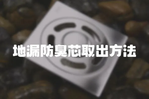 地漏防臭芯取出方法