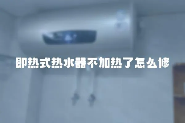 即熱式熱水器不加熱了怎么修