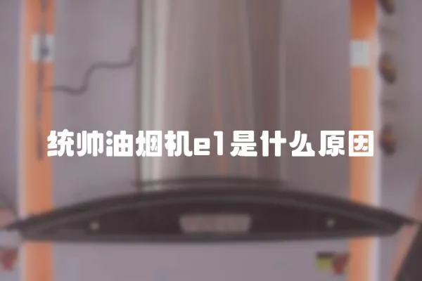 統帥油煙機e1是什么原因