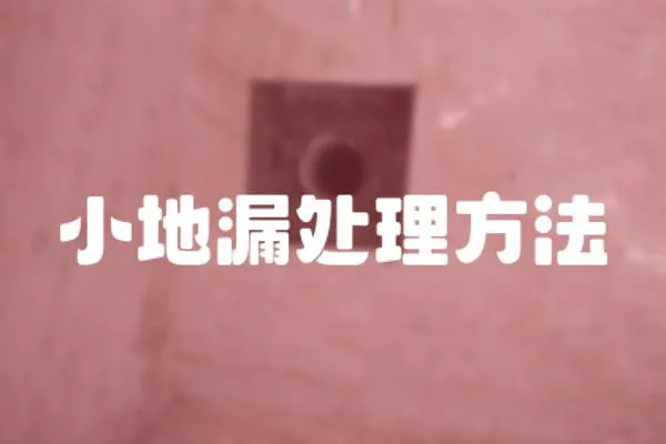 小地漏處理方法