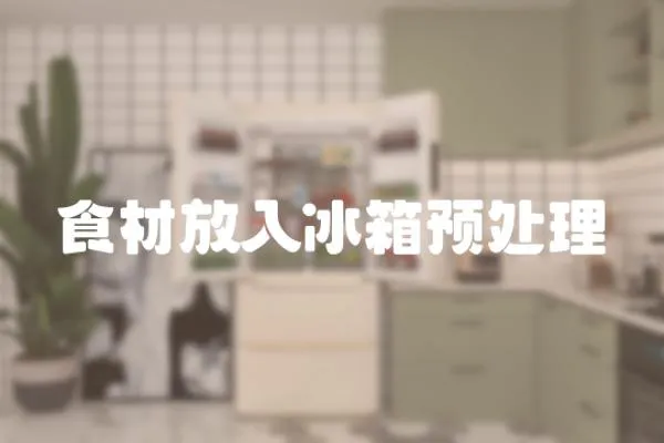 食材放入冰箱預處理