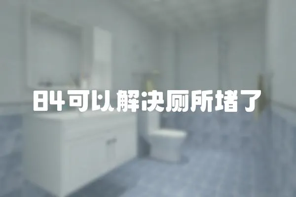 84可以解決廁所堵了