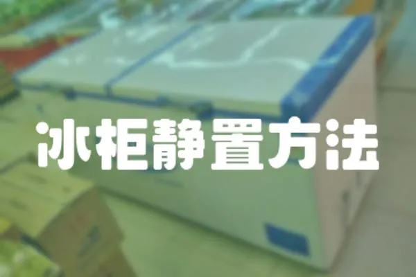 冰柜靜置方法