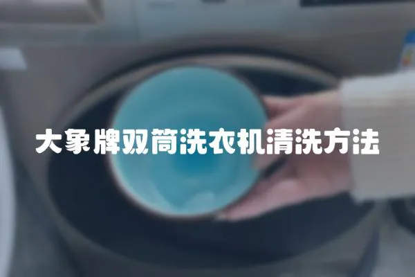 大象牌雙筒洗衣機清洗方法