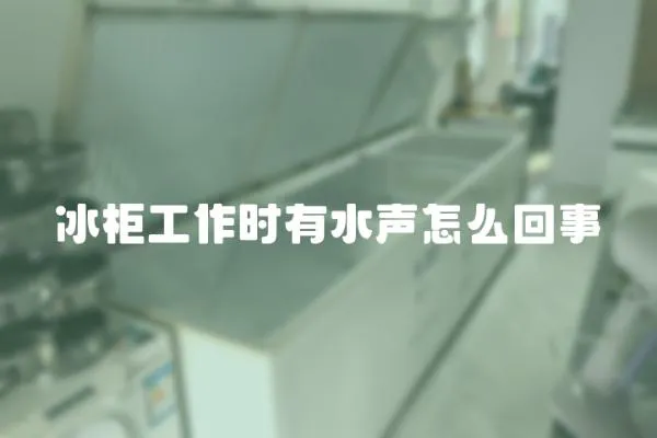 冰柜工作時有水聲怎么回事