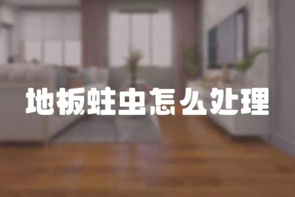 地板蛀蟲怎么處理