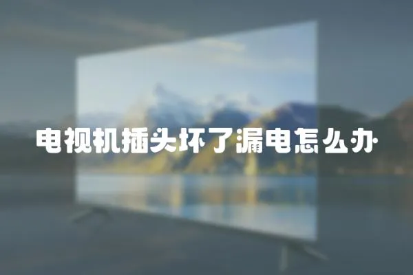 電視機插頭壞了漏電怎么辦