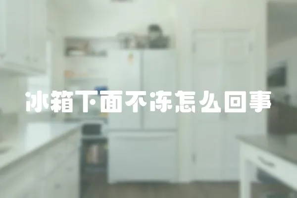 冰箱下面不凍怎么回事