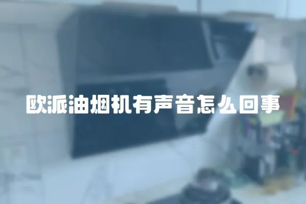 歐派油煙機有聲音怎么回事