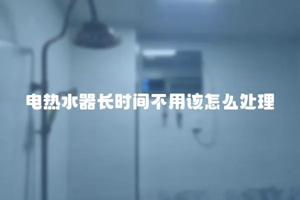 電熱水器長時間不用該怎么處理