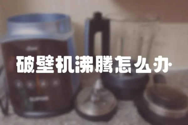 破壁機沸騰怎么辦