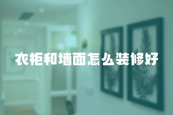 衣柜和墻面怎么裝修好