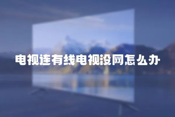 電視連有線電視沒網怎么辦