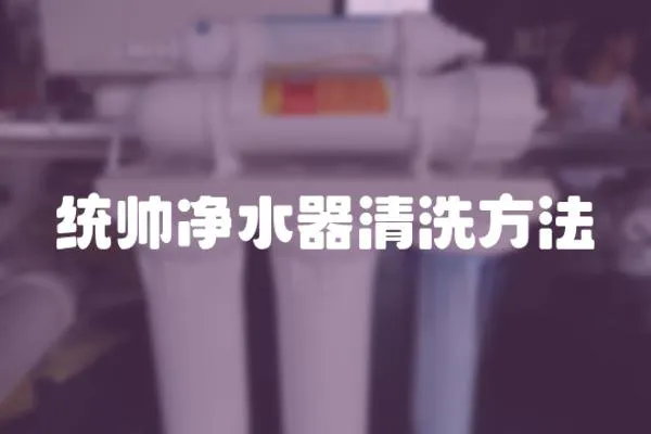 統帥凈水器清洗方法