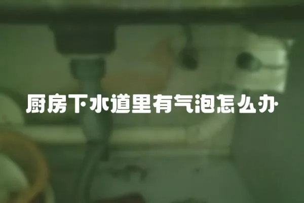 廚房下水道里有氣泡怎么辦