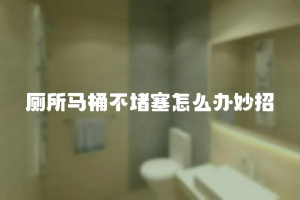 廁所馬桶不堵塞怎么辦妙招